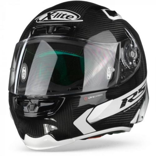 X-Lite X-803 RS Ultra Carbon Hot Lap 14 Carbon Black White Full Face Helmet S