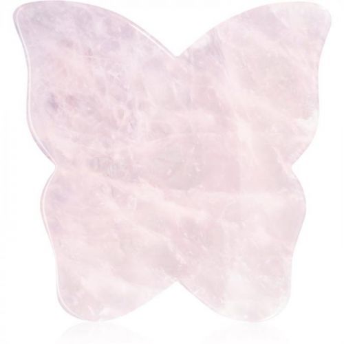 Crystallove Butterfly Rose Quartz Gua Sha Plate Massage Tool