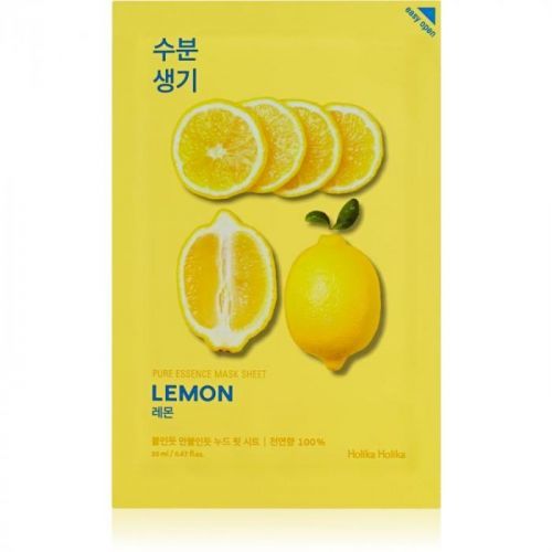 Holika Holika Pure Essence Lemon Softening and Refreshing Cloth Face Mask with Vitamine C 20 ml
