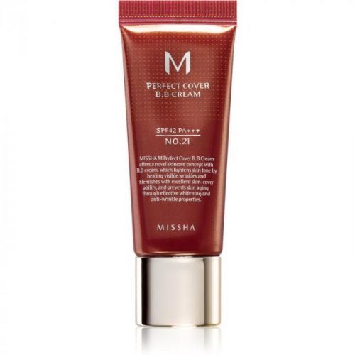 Missha M Perfect Cover BB Cream With Very High Sun Protection Small Pack Shade No. 21 Light Beige SPF 42/PA+++ 20 ml