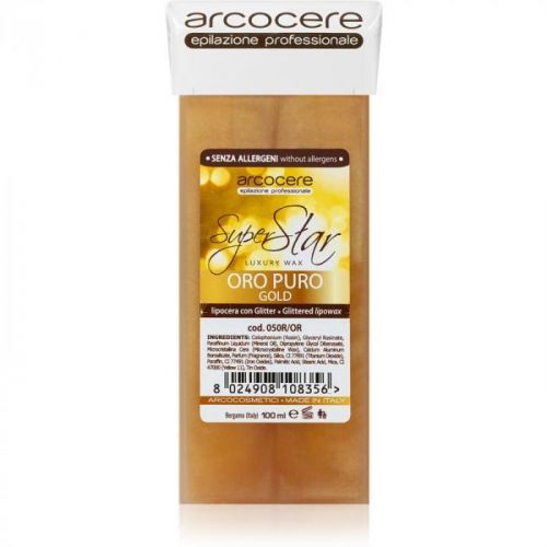 Arcocere Professional Wax Oro Puro Gold Hair Removal Wax with Glitter Refill 100 ml