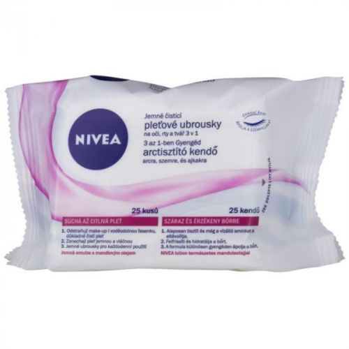 Nivea Aqua Effect Soothing Facial Cleansing Wipes for Sensitive and Dry Skin 25 pc