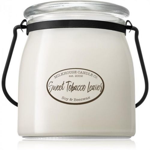 Milkhouse Candle Co. Creamery Sweet Tobacco Leaves scented candle Butter Jar 454 g