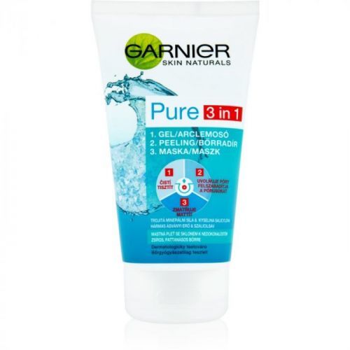 Garnier Pure 3 In1 Cleanser Exfoliator 150 ml