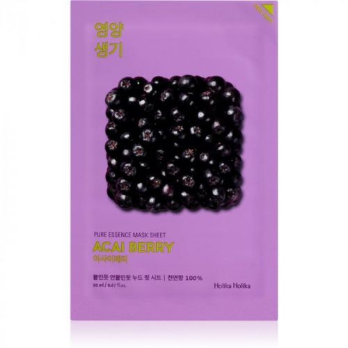 Holika Holika Pure Essence Acai Berry Exfoliating Face Sheet Mask 20 ml