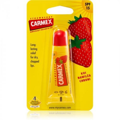 Carmex Strawberry Lip Balm in a Squeeze Tube SPF 15 10 g