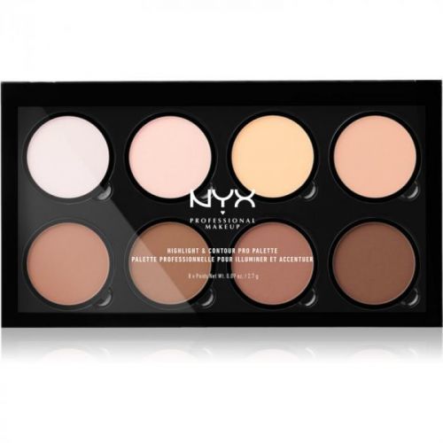NYX Professional Makeup Highlight & Contour PRO Contouring palette 8 x 2,7 g