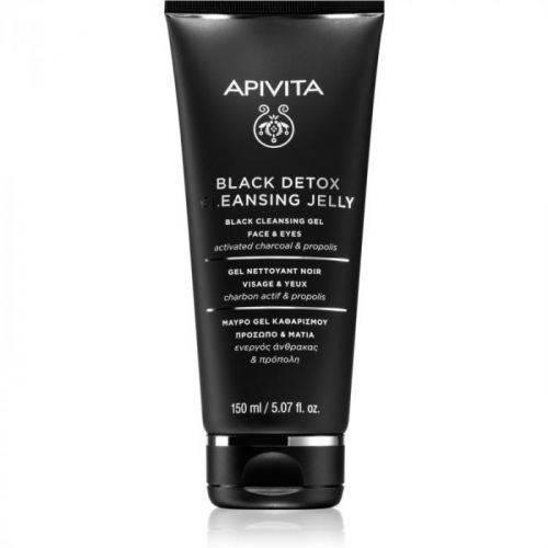 Apivita Cleansing Propolis & Activated Carbon Cleansing Gel with Activated Charcoal for Face and Eyes 150 ml