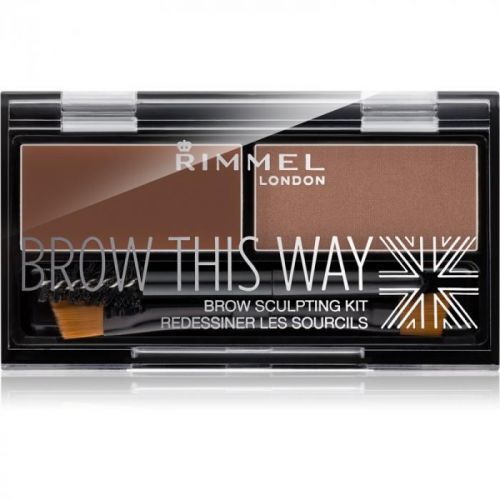 Rimmel Brow This Way Palette For Eyebrows Make - Up Shade 002 Medium Brown 2,4 g