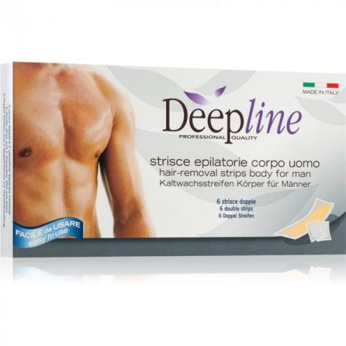 Arcocere Deepline Wax Strips for Hair Removal for Men 6 pc