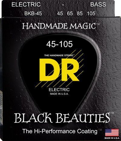 DR Strings EXBK-45 Black Beauties