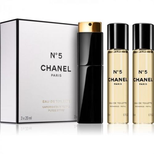 Chanel N°5 eau de toilette (1x refillable + 2x refill) for Women 3 x 20 ml