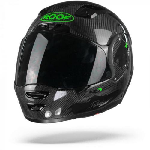 ROOF RO200 Carbon Panther Black Green Fluo Full Face Helmet S