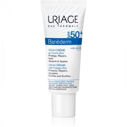Uriage Bariéderm Cica Reparative Cream with Copper and Zinc SPF 50+ 40 ml