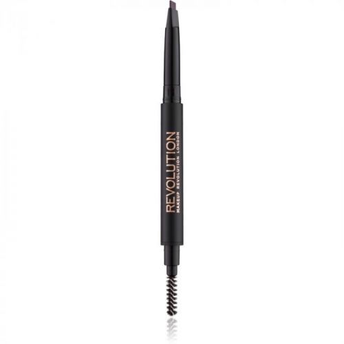 Makeup Revolution Duo Brow Definer Precise Eyebrow Pencil Shade Dark Brown 0,15 g