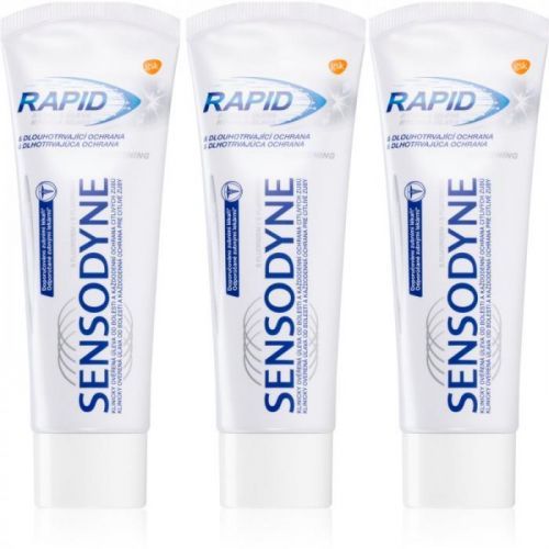 Sensodyne Rapid Whitening Whitening Toothpaste For Sensitive Teeth 3x75 ml