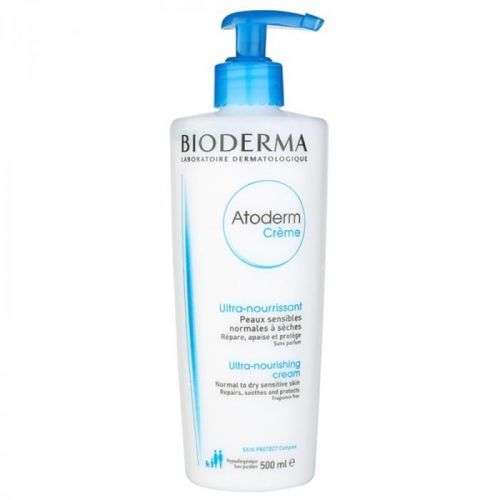 Bioderma Atoderm Cream Nourishing Body Cream for Normal to Dry Sensitive Skin Fragrance-Free 500 ml