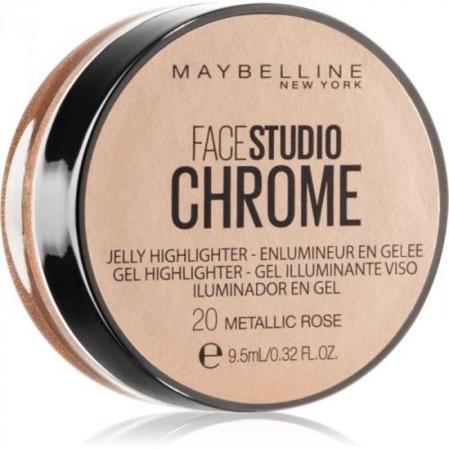 Maybelline Face Studio Chrome Jelly Highlighter Gel Highlighter Shade 20 Metallic Rose 9,5 ml