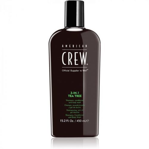 American Crew Hair & Body 3-IN-1 Tea Tree Shampoo, Conditioner and Shower Gel 3 in 1 for Men 450 ml