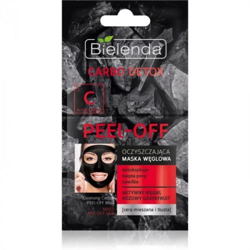 Bielenda Carbo Detox Active Carbon Peel-off Face Mask with Activated Carbon for Oily and Combination Skin 2 x 6 g