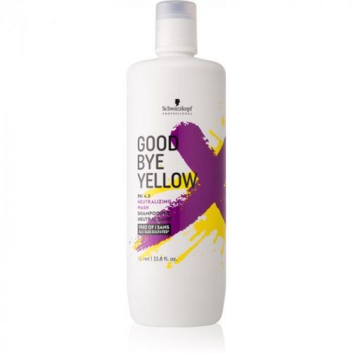 Schwarzkopf Professional Good Bye Yellow Brassy Tones Neutralizing Shampoo For Coloured Or Streaked Hair 1000 ml