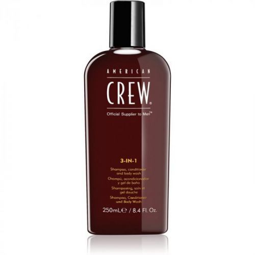 American Crew Hair & Body 3-IN-1 Shampoo, Conditioner and Shower Gel 3 in 1 for Men 250 ml