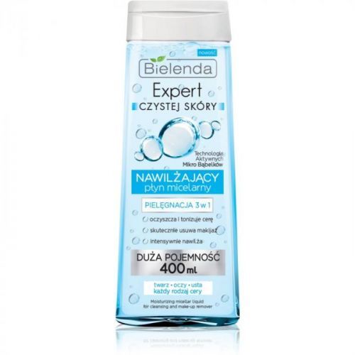 Bielenda Expert Pure Skin Moisturizing Micellar Cleansing Water 3 in 1 400 ml