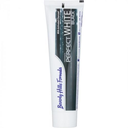 Beverly Hills Formula Perfect White Black Whitening Toothpaste with Activated Charcoal For Fresh Breath Flavour Fresh Mint 100 ml