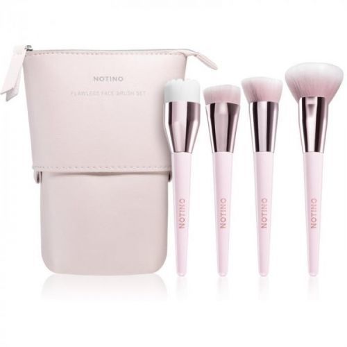 Notino Glamour Collection Flawless Face Brush Set brush set with pouch