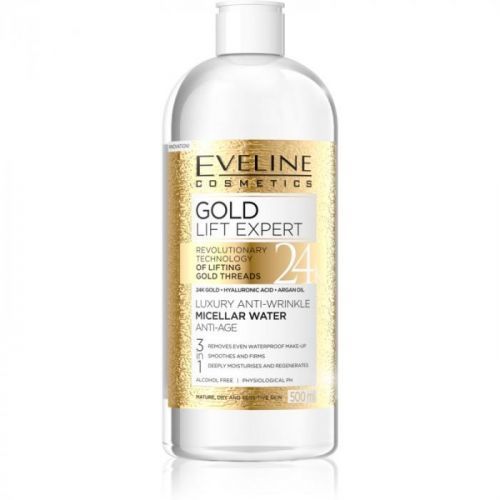Eveline Cosmetics Gold Lift Expert Cleansing Micellar Water for Mature Skin 500 ml