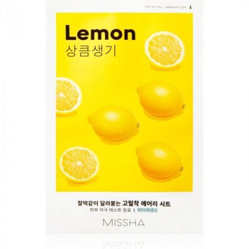 Missha Airy Fit Lemon Brightening and Revitalising Sheet Mask 19 g