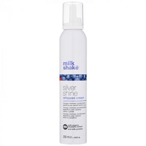 Milk Shake Silver Shine Cream Mousse for Blond Hair for Yellow Tones Neutralization 200 ml