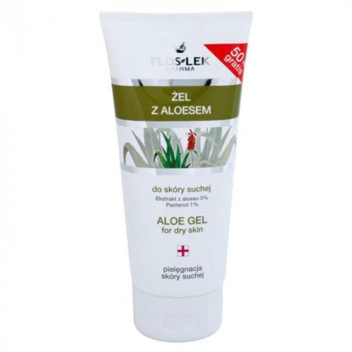FlosLek Pharma Dry Skin Aloe Vera Regenerating Gel For Face And Décolleté 200 ml