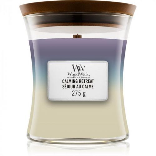 Woodwick Trilogy Calming Retreat scented candle Wooden Wick 275 g