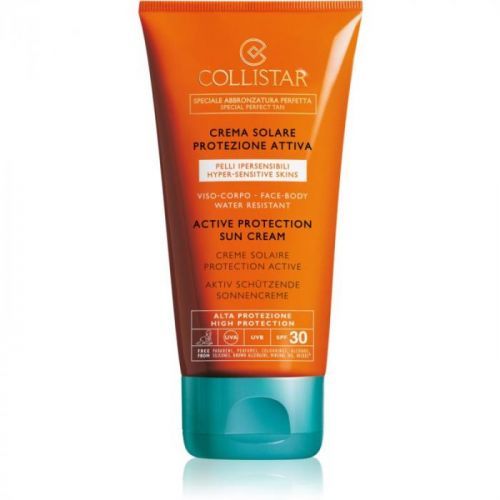 Collistar Special Perfect Tan Active Protection Sun Cream Waterproof Sunscreen SPF 30 150 ml