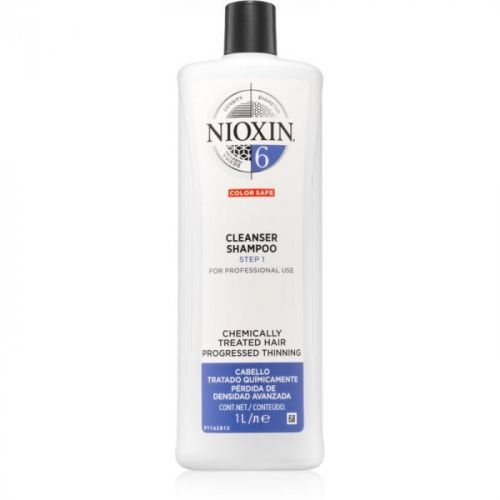 Nioxin System 6 Color Safe Cleanser Shampoo Purifying Shampoo For Chemically Treated Hair 1000 ml