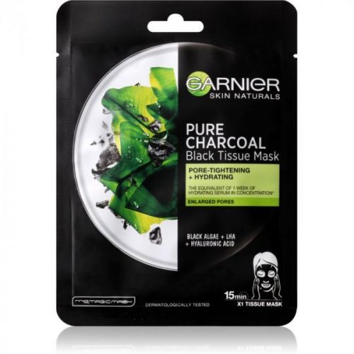 Garnier Skin Naturals Pure Charcoal Black Sheet Mask with Seaweed Extract 28 g