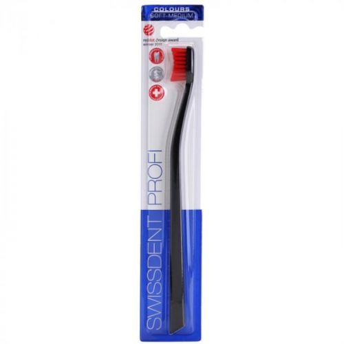 Swissdent Colours Single Toothbrush Soft - Medium Black & Red