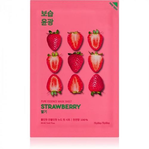 Holika Holika Pure Essence Strawberry Brightening Face Sheet Mask For Unified Skin Tone 20 ml