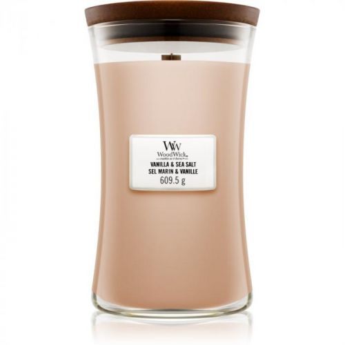 Woodwick Vanilla & Sea Salt scented candle Wooden Wick 609,5 g