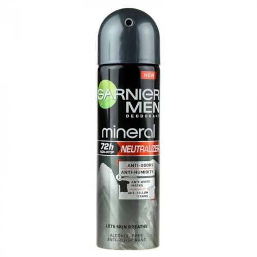 Garnier Men Mineral Neutralizer Antiperspirant Spray To Treat White Marks 72h  150 ml