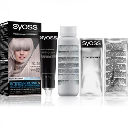 Syoss Cool Blonds Permanent Hair Dye Shade 10-55 Ultra platinum blond