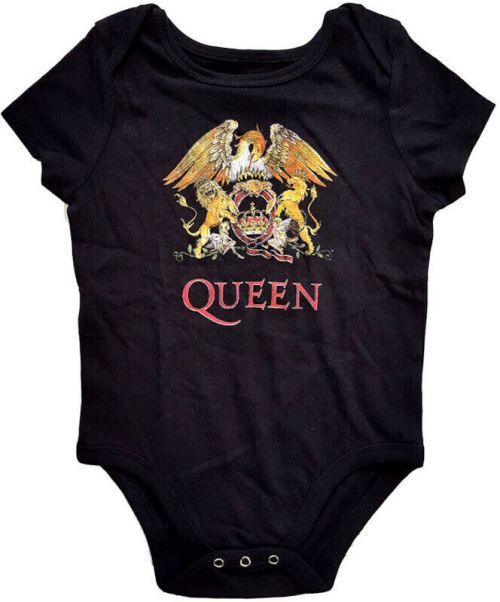 Queen Classic Crest Baby Grow Black (0 - 3 Months)