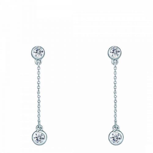 Silver Plated Cubic Zirconia Stone Earrings