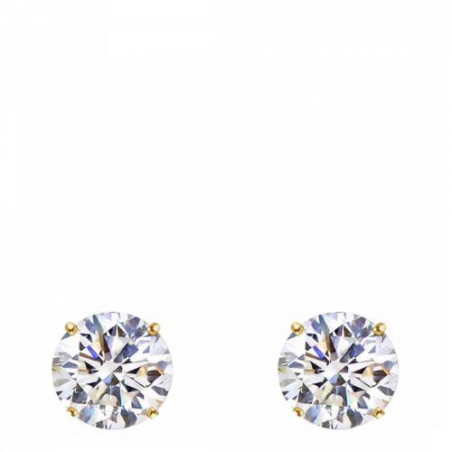 18K Gold Plated CZ Stud Earrings