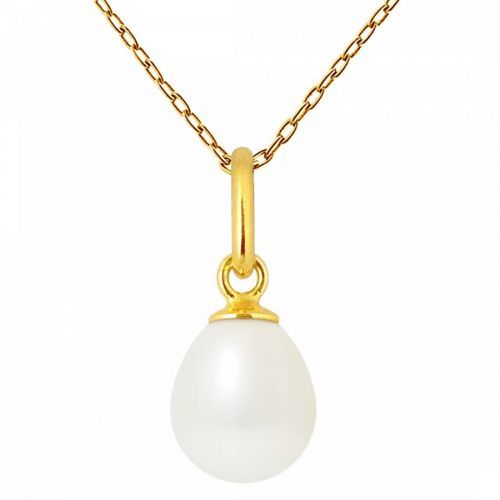 White/Gold Pearl Necklace