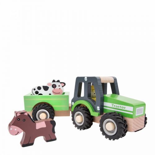 Animal Playset With Tractor And Trailer