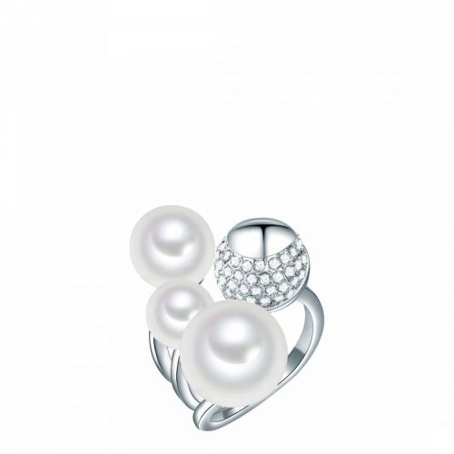Silver Pearl Ring 8-12mm