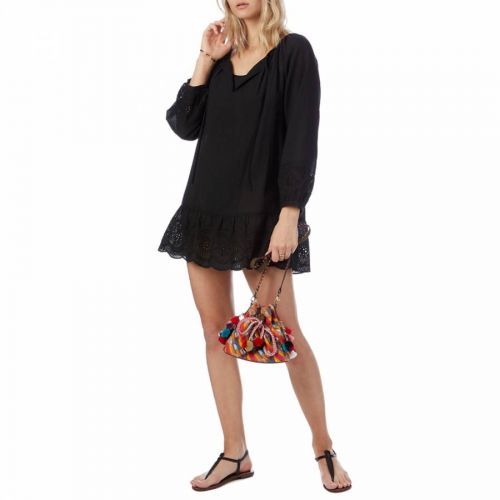 Black Cotton Broderie Anglaise Tunic