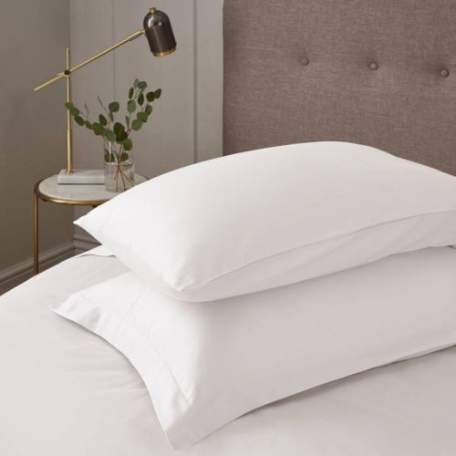 Luxury 600TC Pair of Housewife Pillowcases White